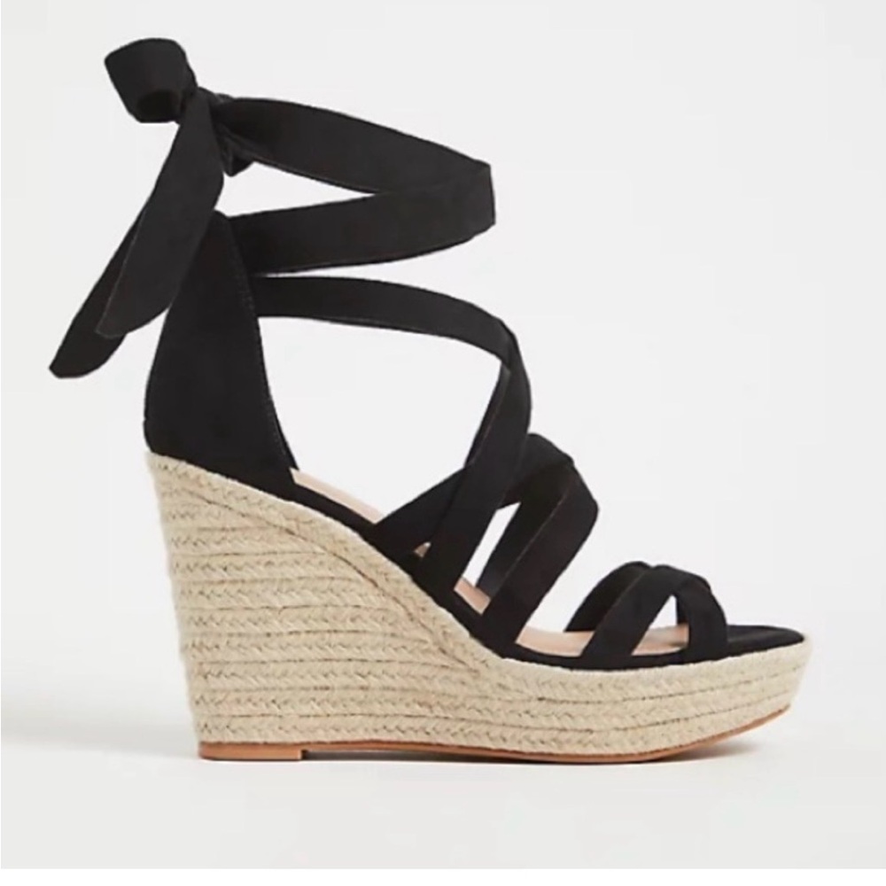Torrid Ankle Wrap Platform Wedge Espadrille Sandals  SIZE 9 NWT